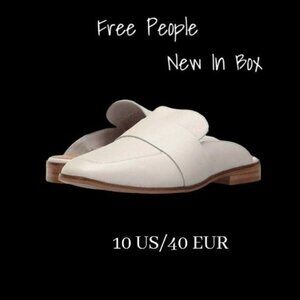 Free People Leather Mule Loafers Size 10 US 40 EU - New in Box